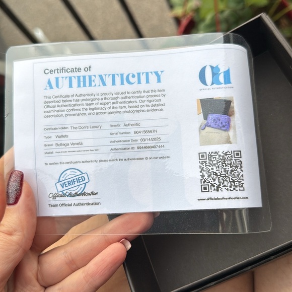 Bottega Veneta Lilac purple snakeskin compact wallet - Picture 5 of 6